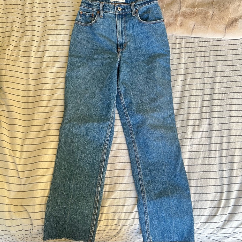 Abercrombie & Fitch Blue Straight Leg Jeans